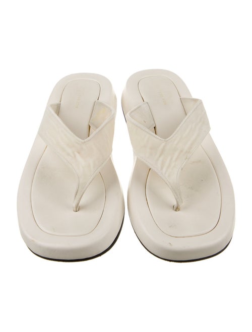 The Row Ginza Velvet Flip Flops