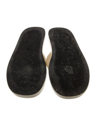 The Row Ginza Velvet Flip Flops