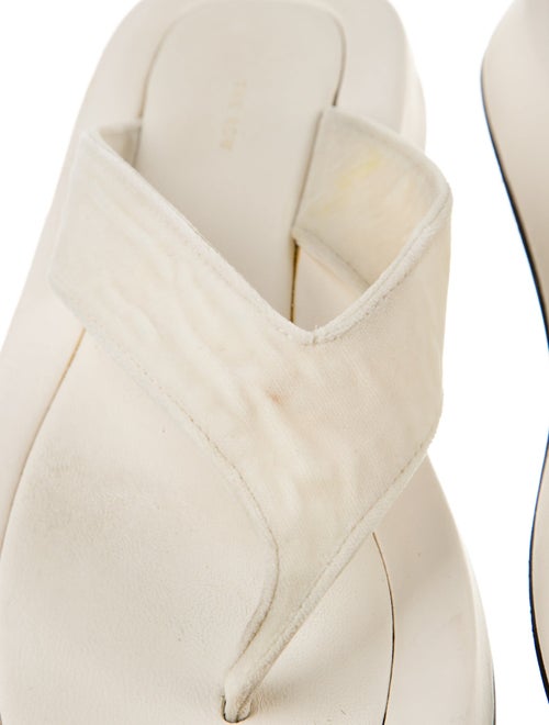 The Row Ginza Velvet Flip Flops