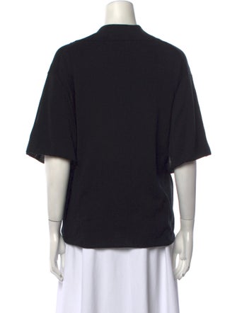 The Row V-Neck Three-Quarter Sleeve Top