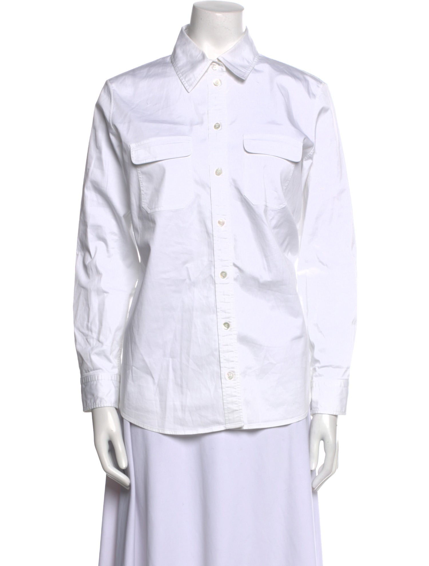 The Row Long Sleeve Button-Up Top