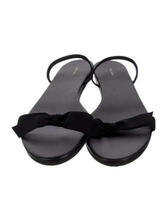 The Row Leather Slides