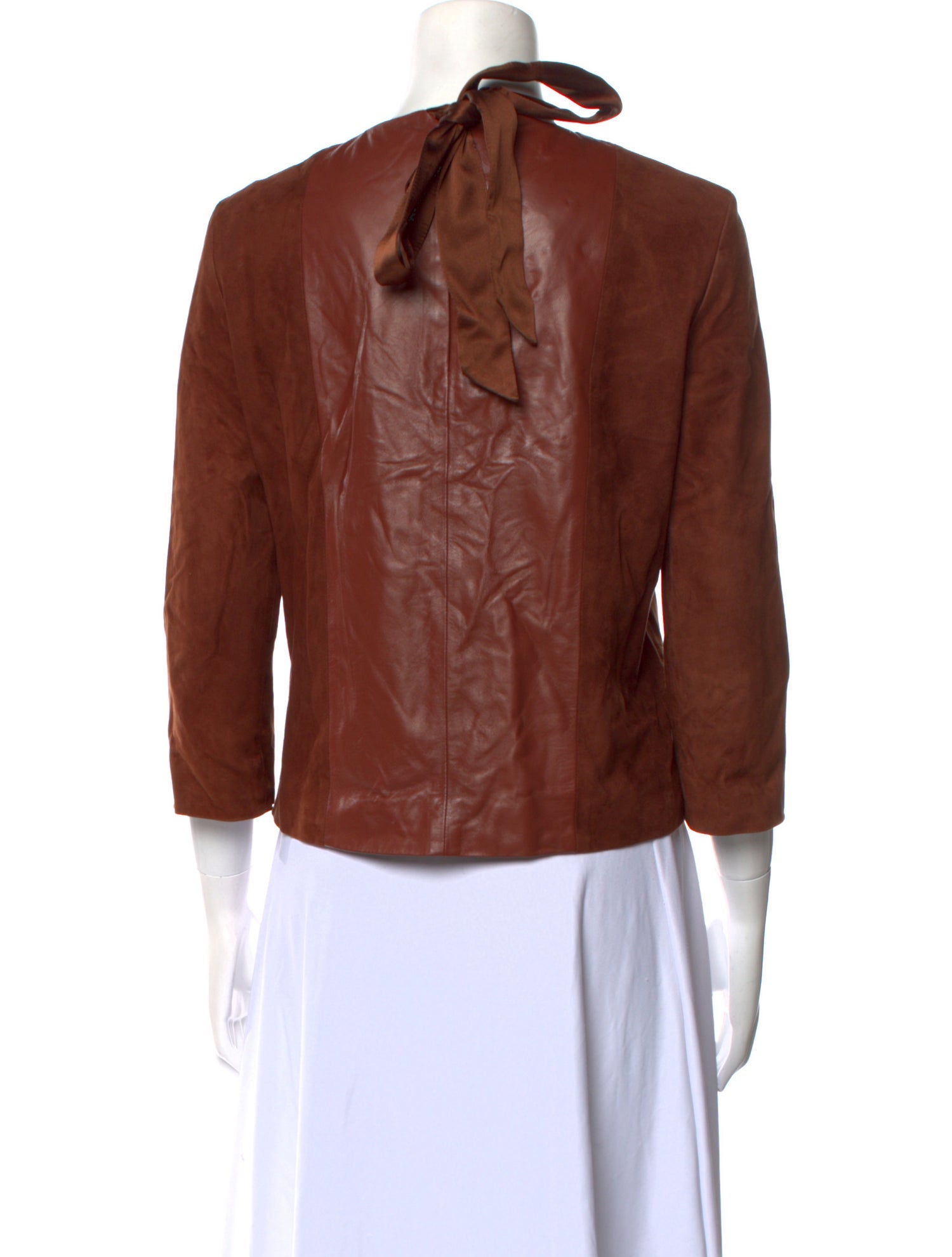 The Row Suede Crew Neck Top