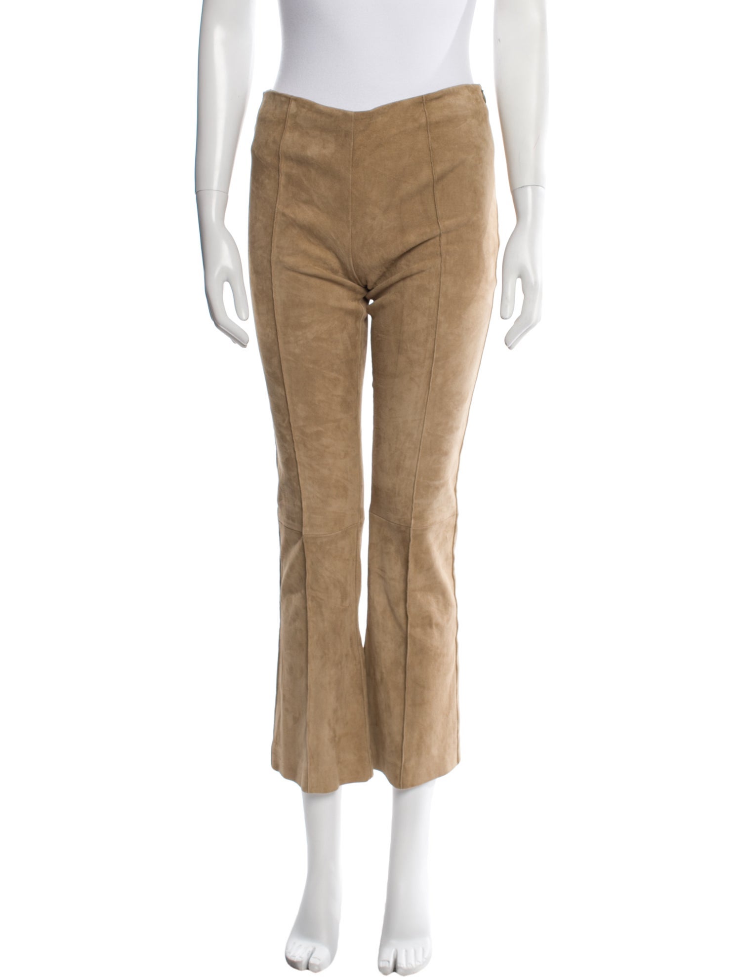 The Row Suede Straight Leg Pants