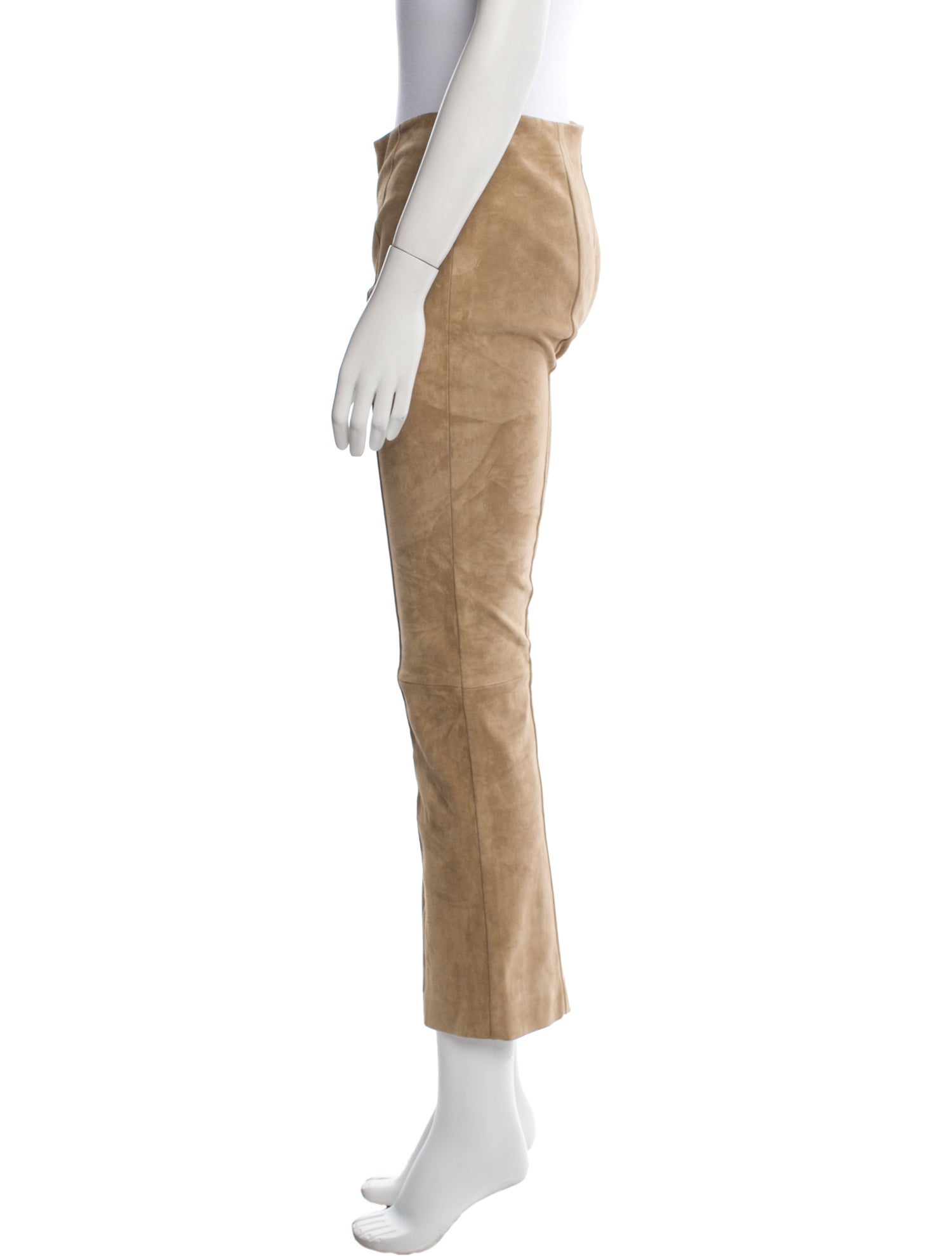 The Row Suede Straight Leg Pants