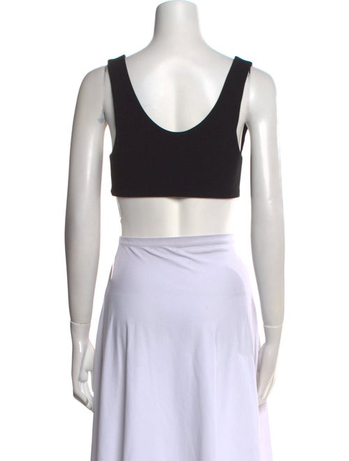 The Row Virgin Wool Square Neckline Crop Top