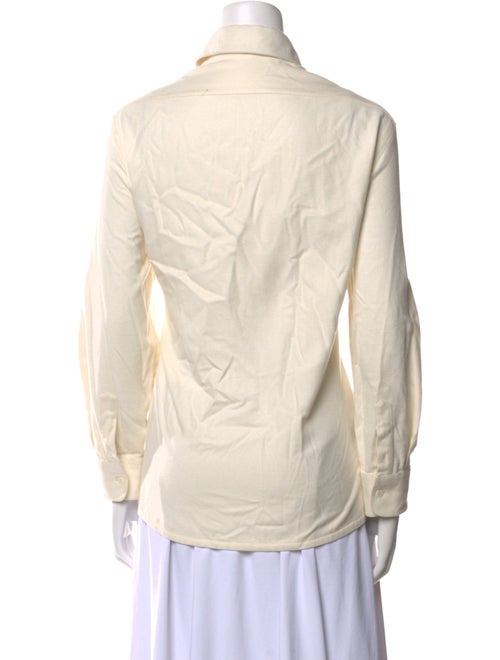 The Row Silk Long Sleeve Button-Up Top