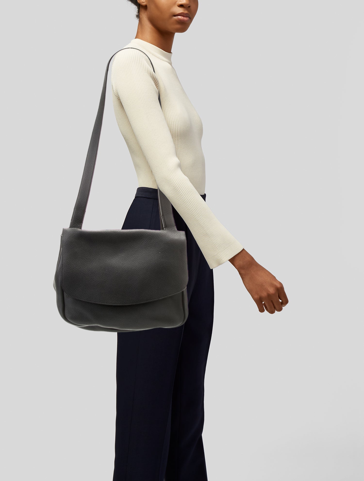 The Row Leather Mail Small