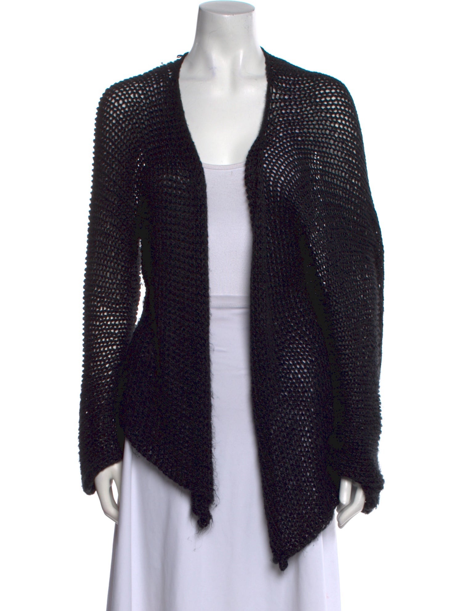 The Row Silk Open Front Sweater