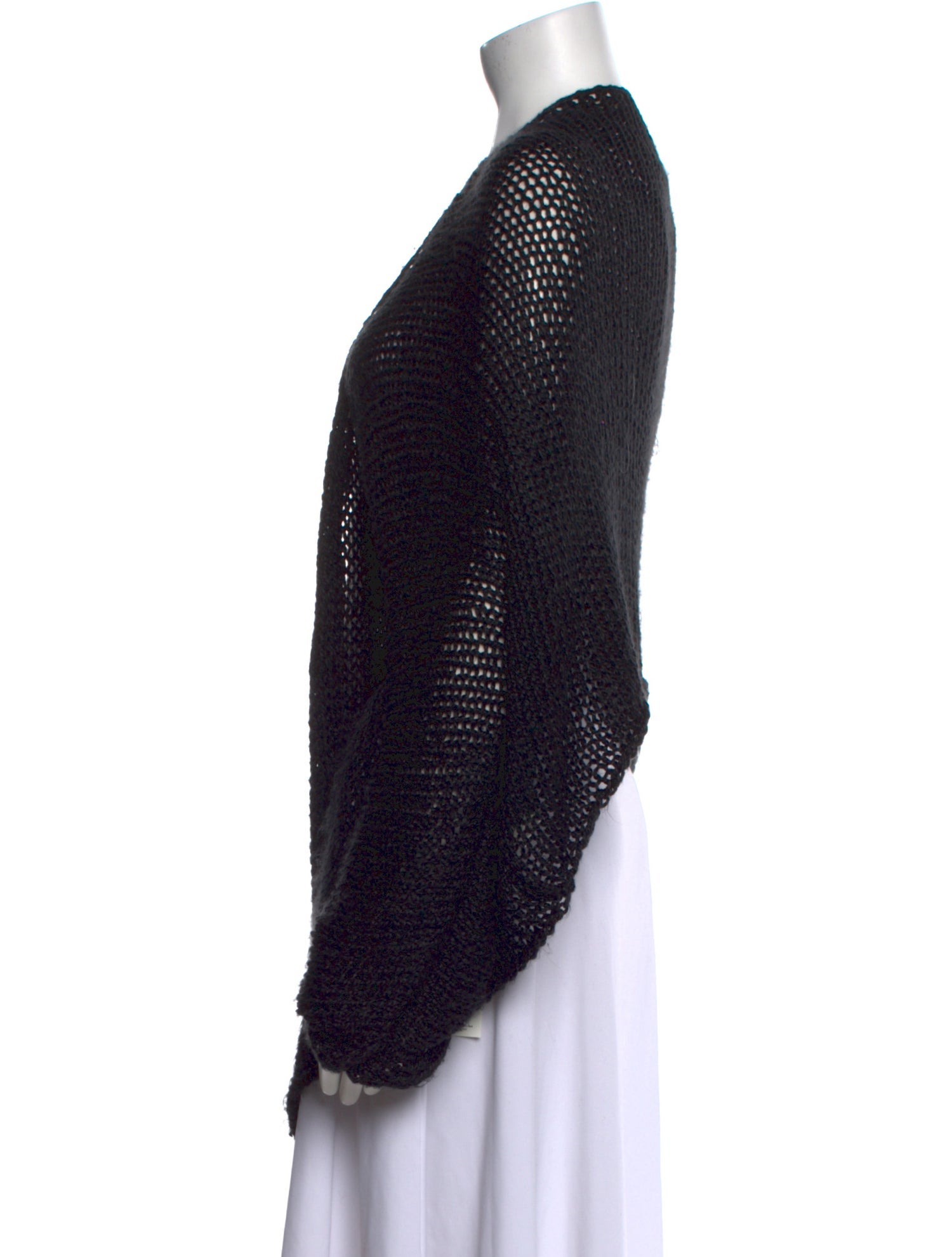 The Row Silk Open Front Sweater