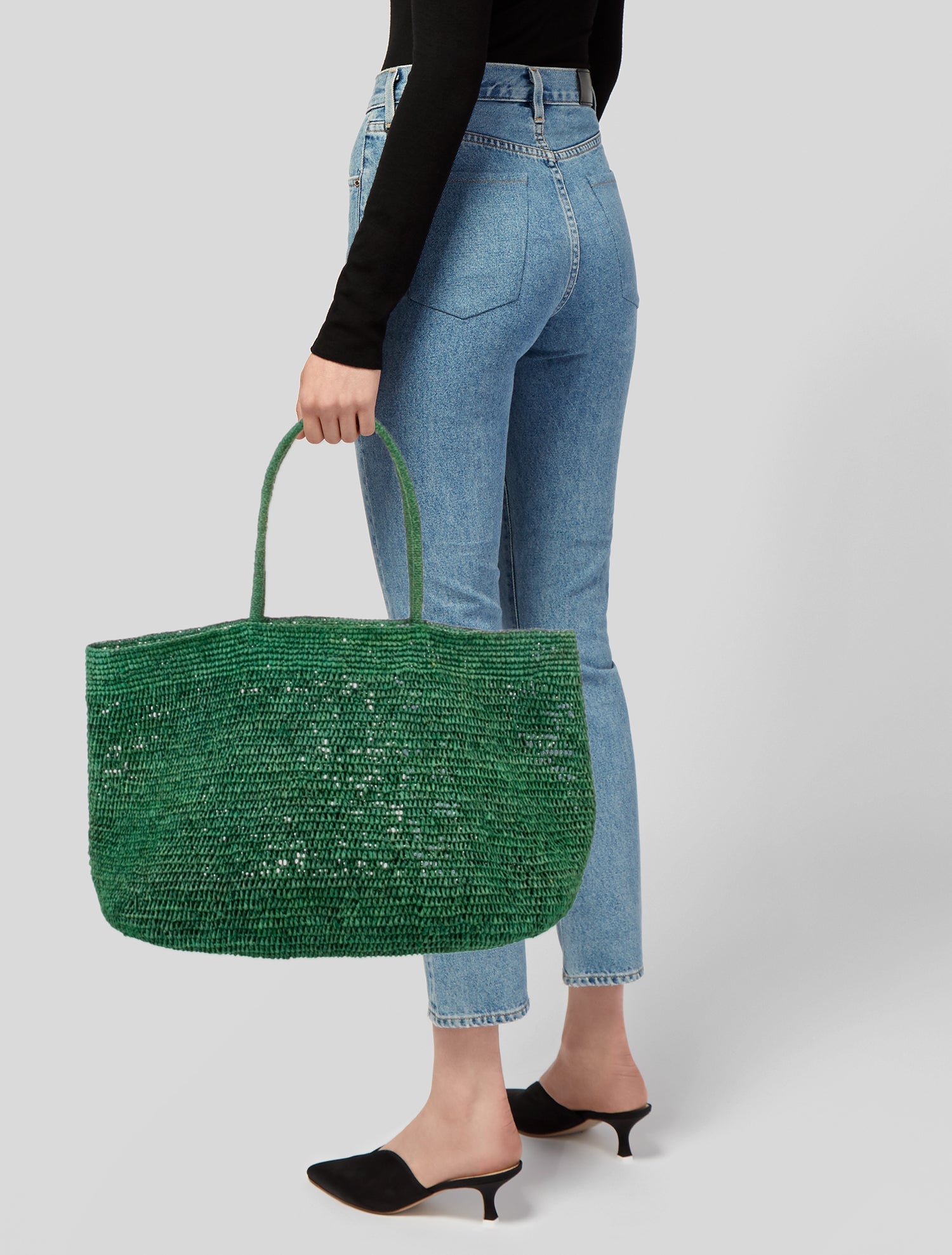 The Row Raffia Oregon - Green Totes, Handbags - THR182461 | The
