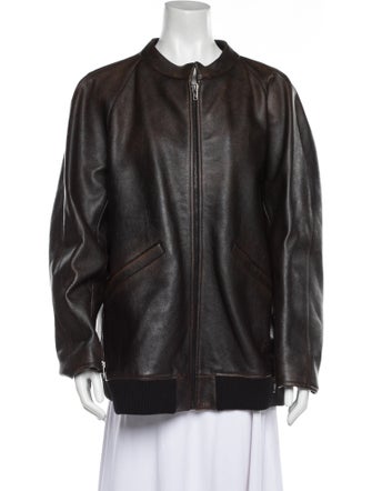 The Row Kengia Leather Coat