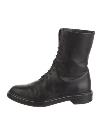 The Row Fara Leather Combat Boots