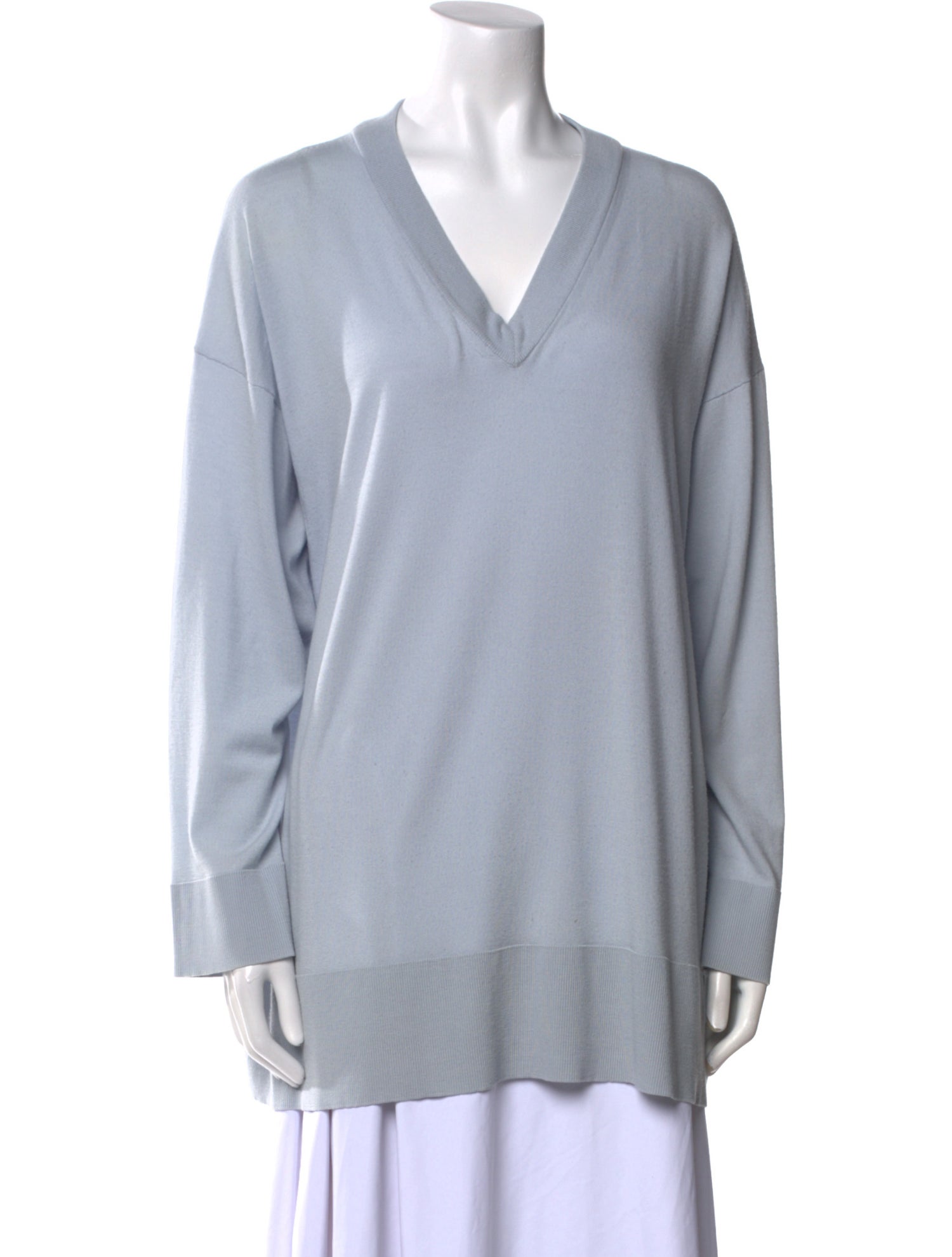 The Row Virgin Wool V-Neck Sweater