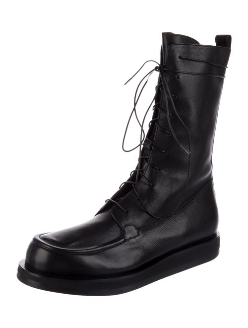 The Row Leather Combat Boots