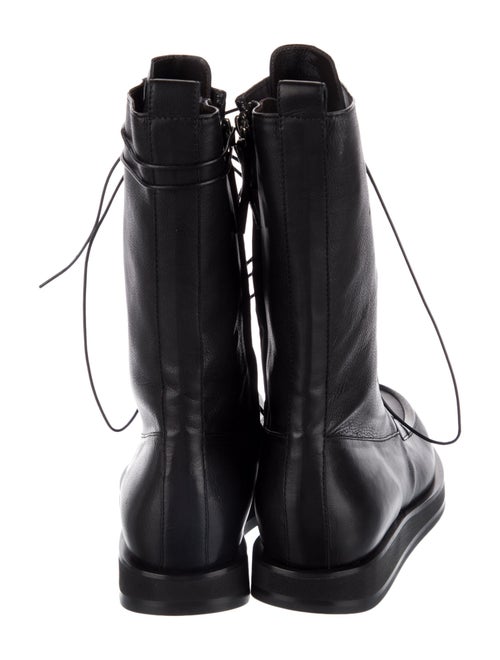 The Row Leather Combat Boots