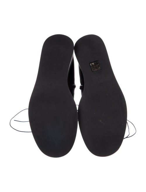 The Row Leather Combat Boots