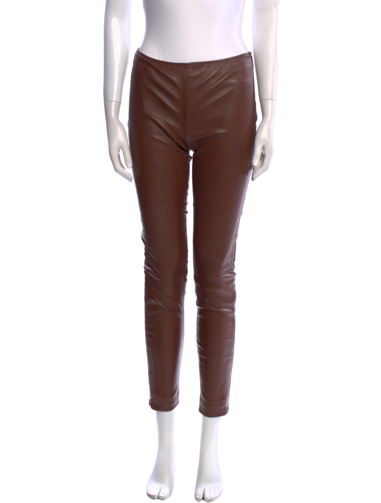 The Row Leather Skinny Leg Pants