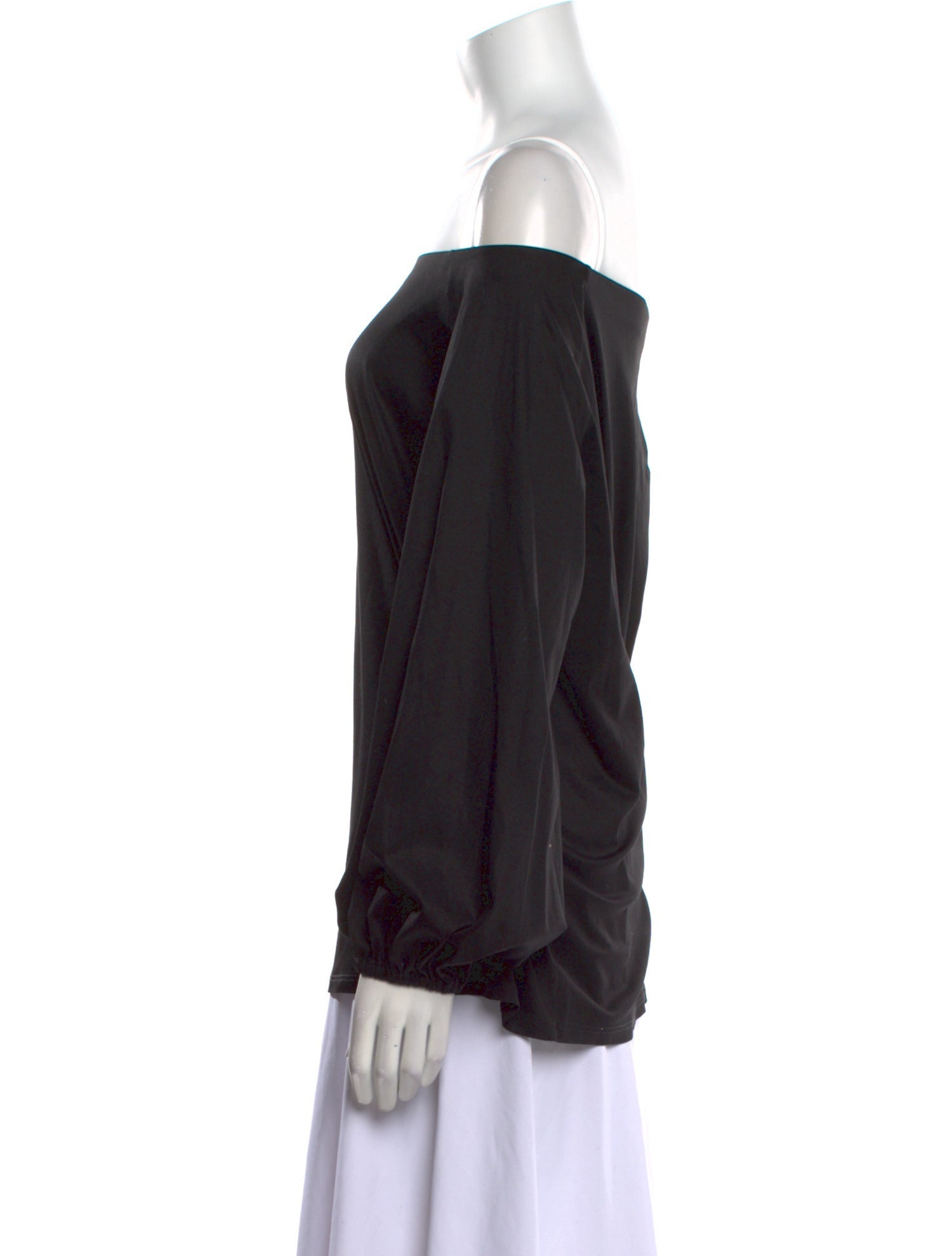 The Row Off-The-Shoulder Long Sleeve Blouse