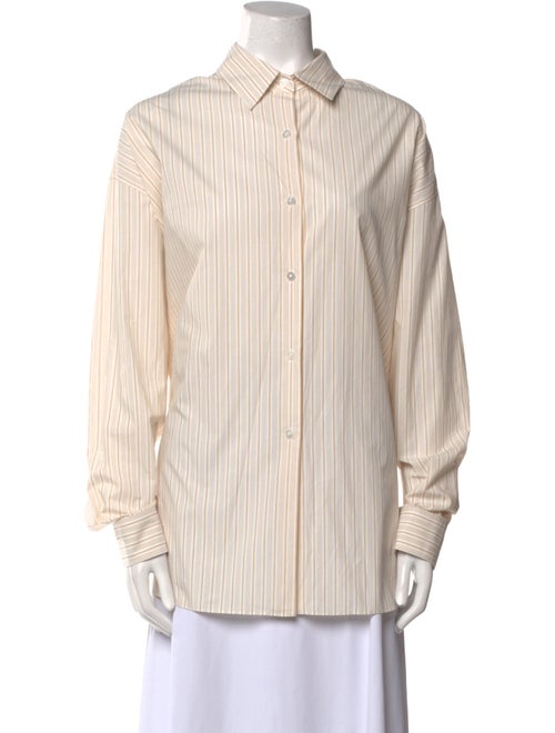 The Row Caster Striped Button-Up Top