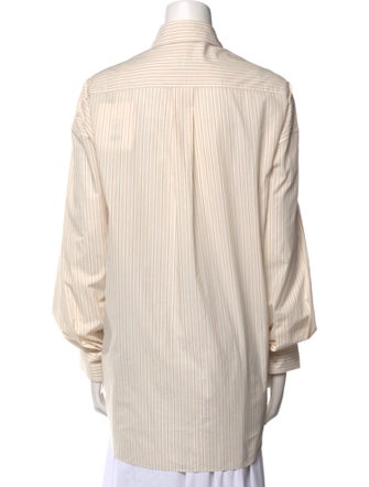 The Row Caster Striped Button-Up Top