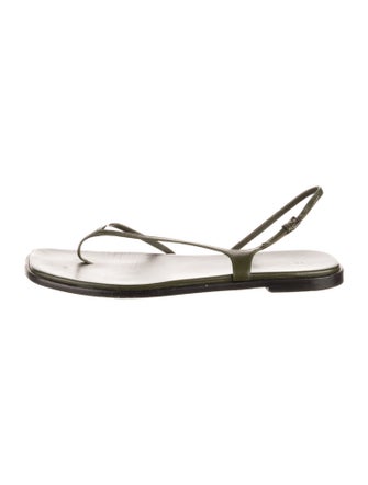 The Row Leather Slingback Sandals