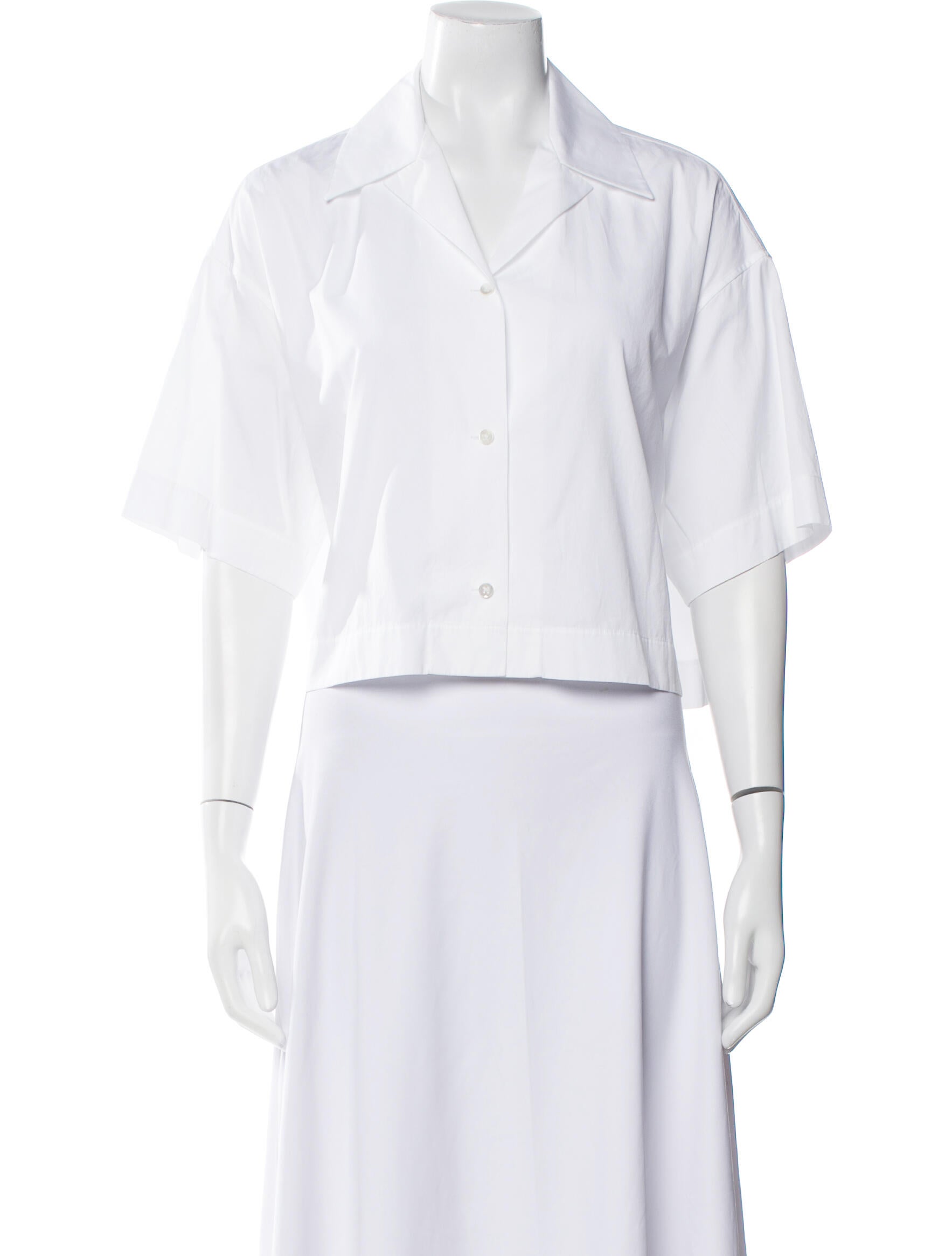 The Row Three-Quarter Sleeve Crop Top