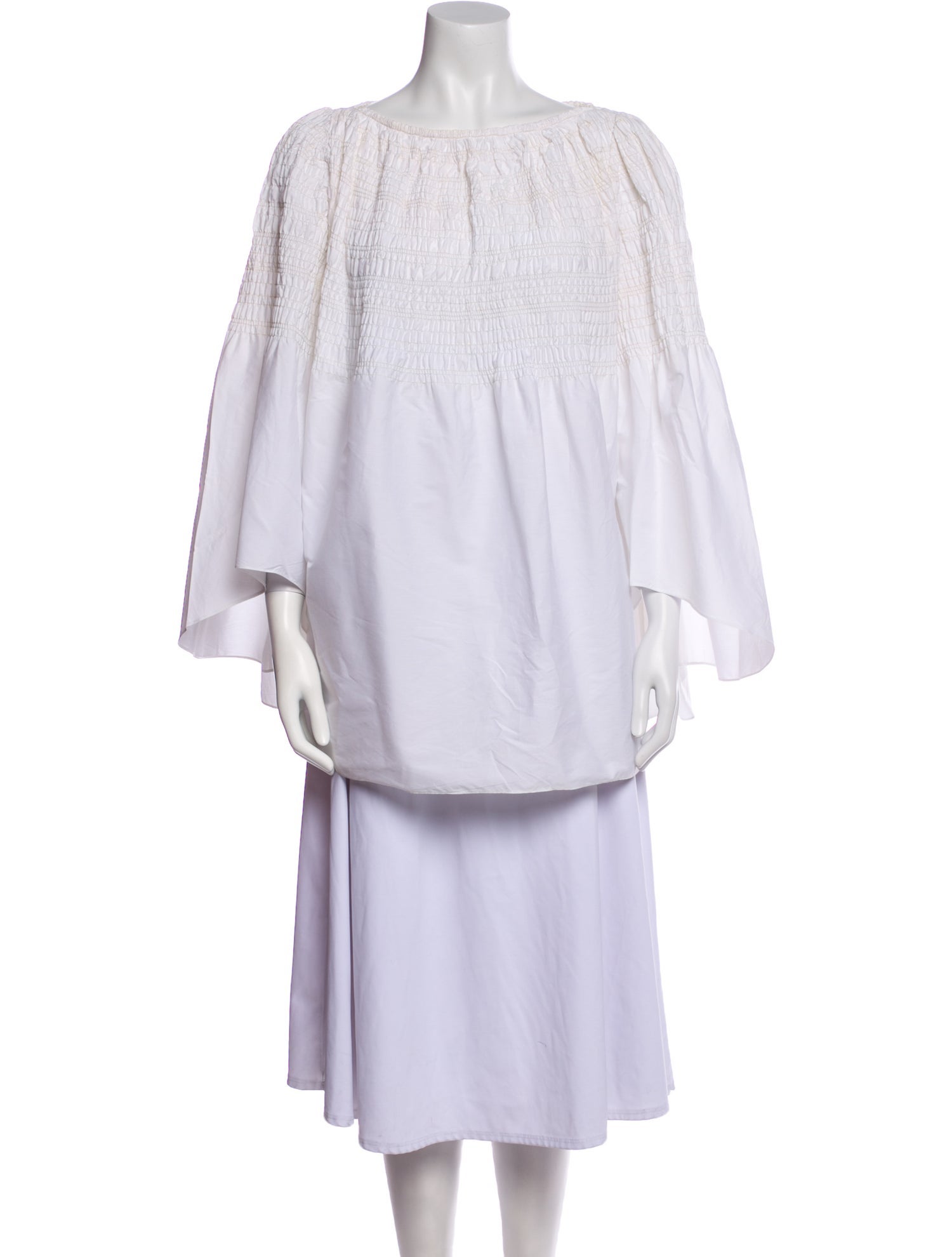 The Row Bateau Neckline Three-Quarter Sleeve Tunic