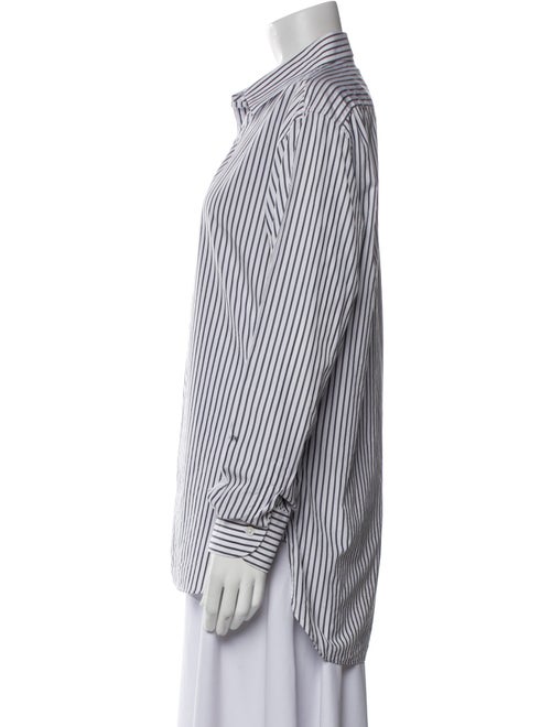 The Row Striped Long Sleeve Button-Up Top