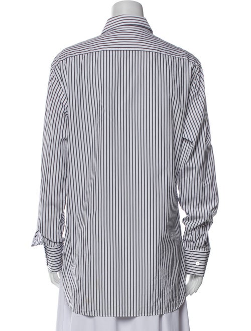 The Row Striped Long Sleeve Button-Up Top