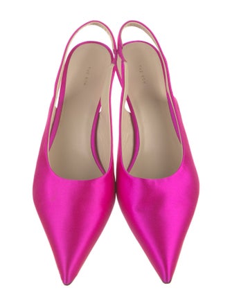 The Row Satin Slingback Pumps
