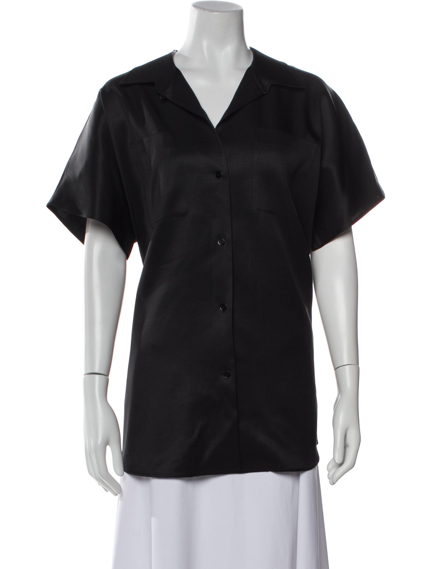 The Row Giuseppina Silk Button-Up Top