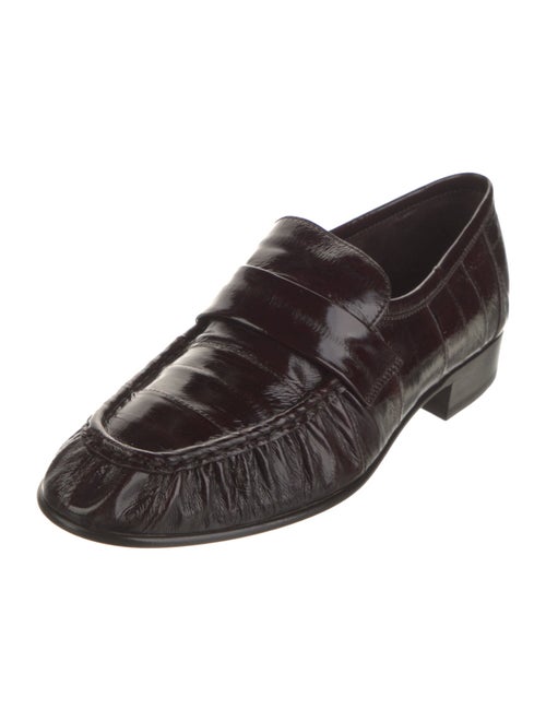 The Row Soft Loafer Eel Skin Loafers