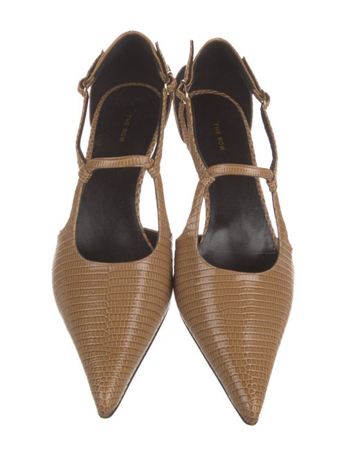 The Row Bourgeoise Salomé Lizard Slingback Pumps