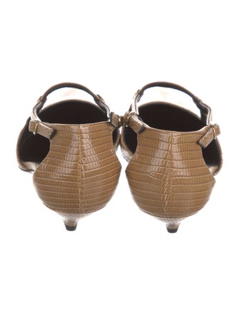 The Row Bourgeoise Salomé Lizard Slingback Pumps