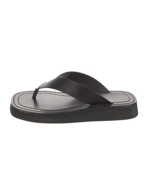 The Row Ginza Leather Flip Flops