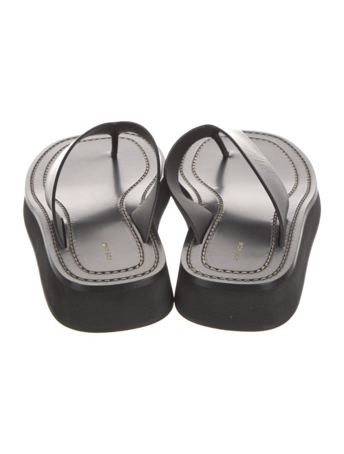 The Row Ginza Leather Flip Flops