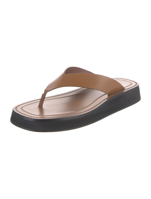 The Row Leather Flip Flops