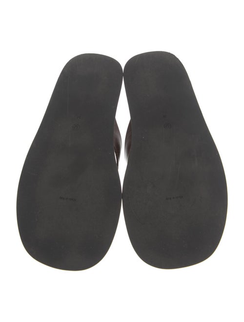 The Row Leather Flip Flops