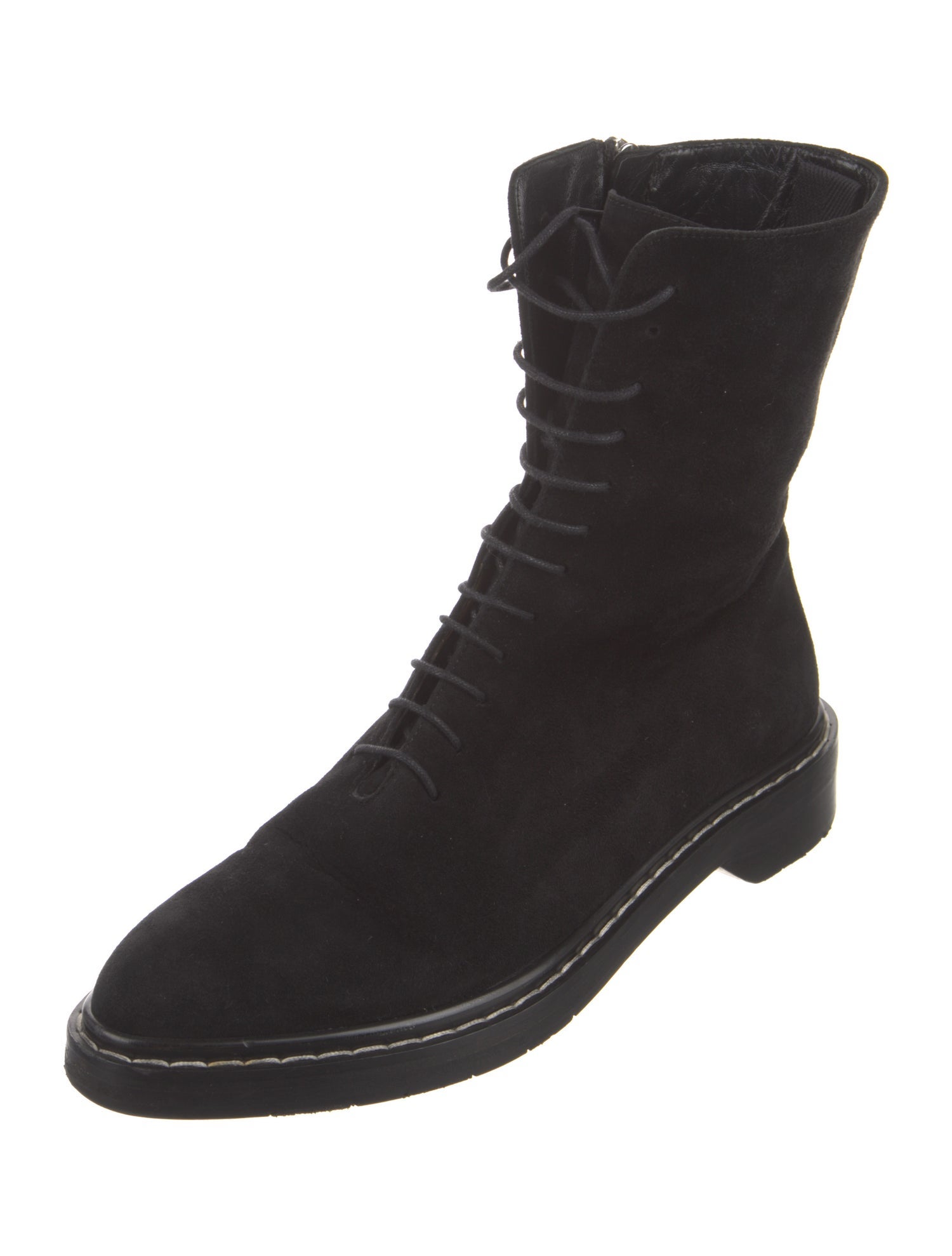 The Row Suede Combat Boots