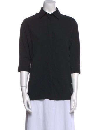 The Row Three-Quarter Sleeve Button-Up Top