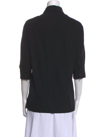 The Row Three-Quarter Sleeve Button-Up Top