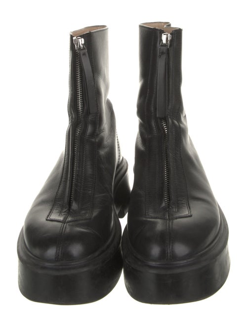 The Row Leather Combat Boots