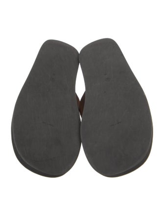 The Row Ginza Leather Flip Flops
