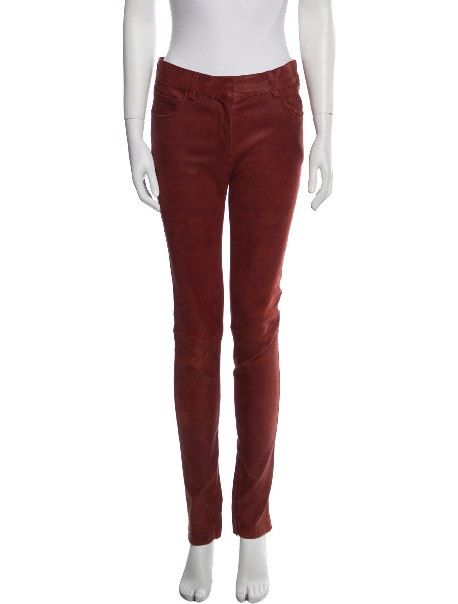 The Row Leather Skinny Leg Pants