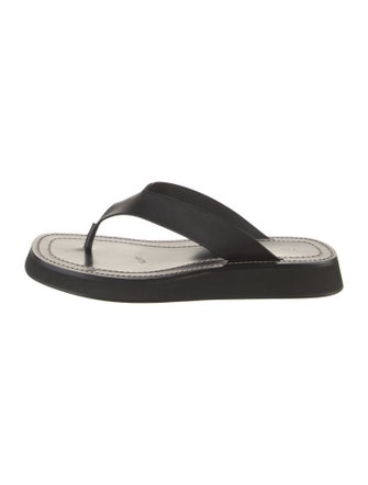 The Row Ginza Leather Flip Flops