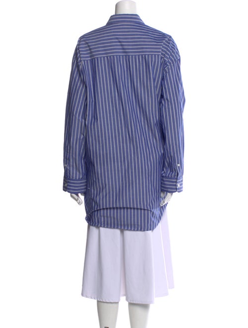 The Row Striped Long Sleeve Button-Up Top