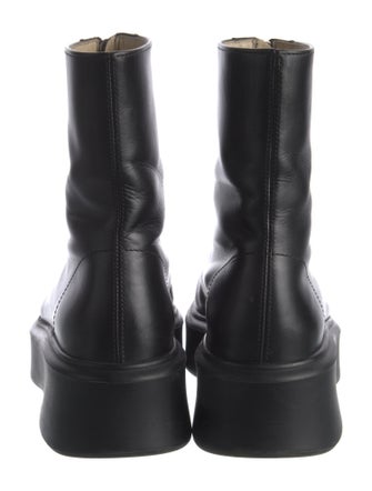 The Row Leather Combat Boots