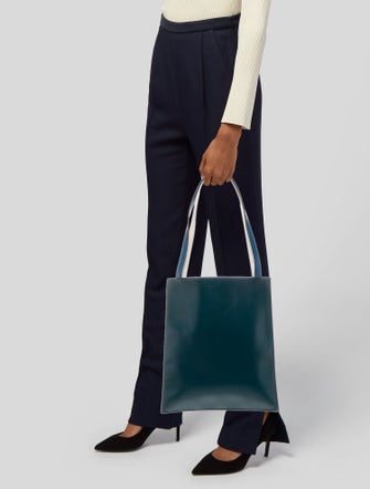 The Row Leather Flat Tote