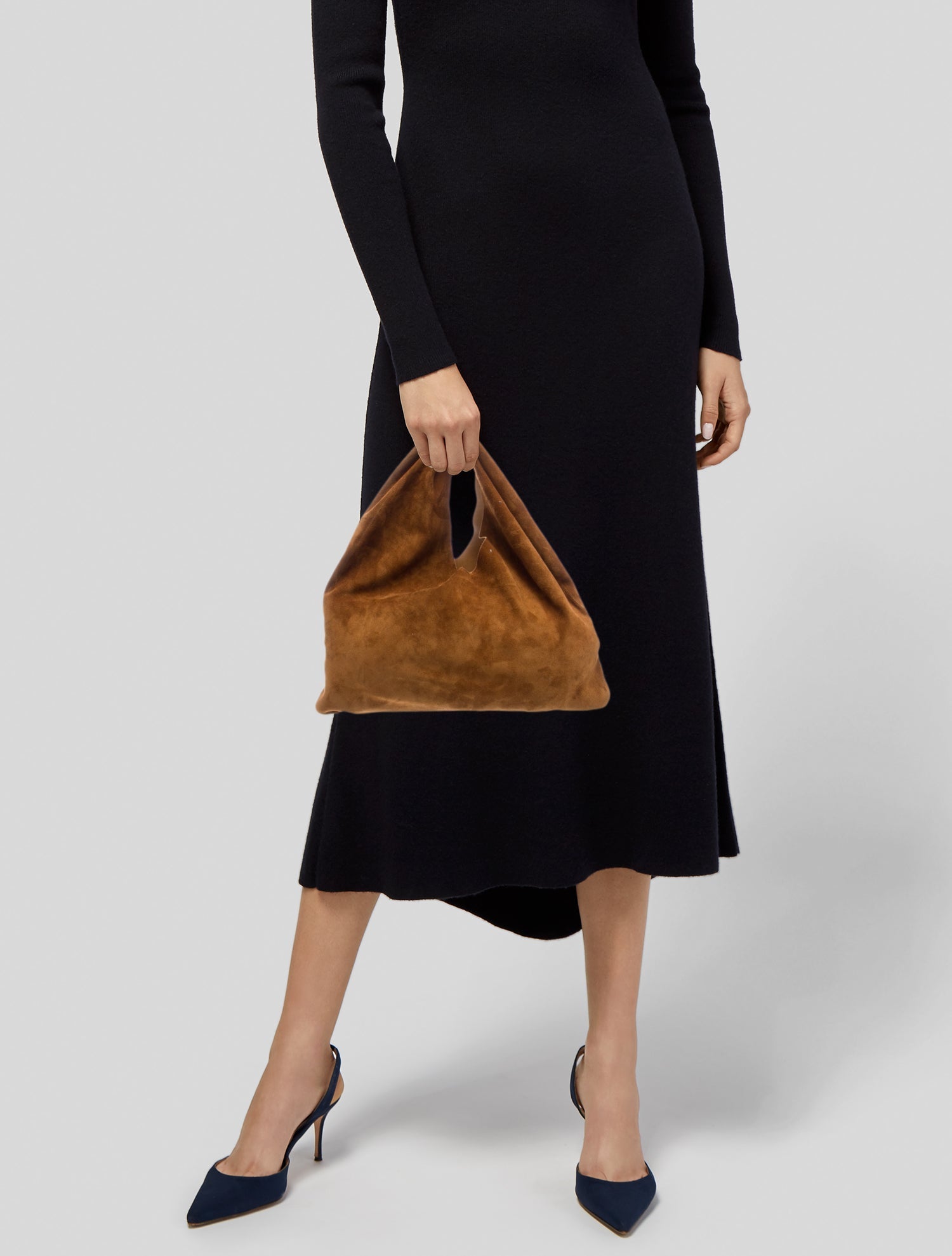 The Row Suede Bindle Small